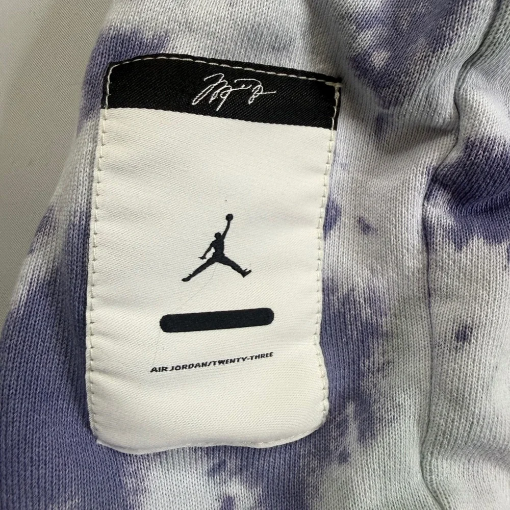 Jordan Hoodie Mens Small Purple Green Tie Dye AJ Air Graphic Pullover Sweatshirt